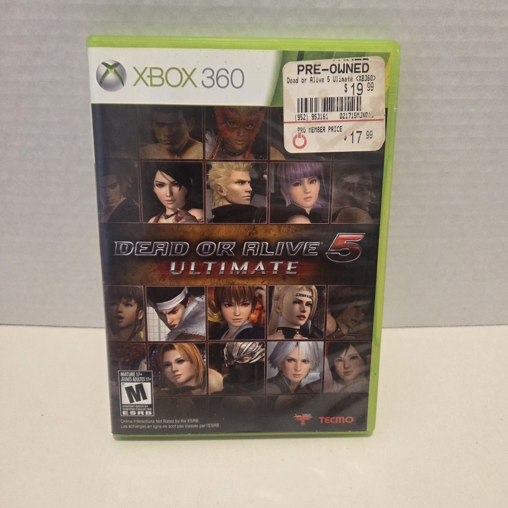 Dead or Alive 5: Ultimate (Microsoft Xbox 360, 2013) With Insert